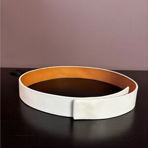Theory White Leather Women's Waist Belt